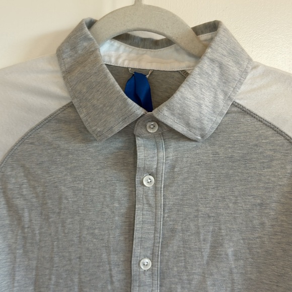 Kit and Ace Men’s knit button down, medium, grey and white - Picture 4 of 7